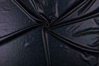 Luxury Elastic Snakeskin Foil Fabric Material - NAVY